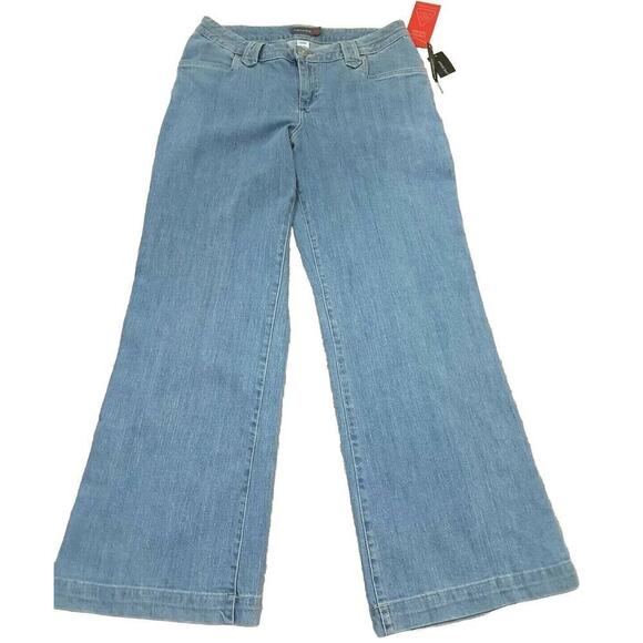 Venezia~Woman Size 1(14) Average~Blue Right Fit Curve Wide Leg Jeans Stretch NWT - Picture 1 of 9